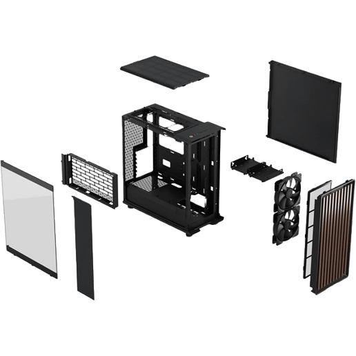 Fractal North TG Mid Tower Case - Black 
